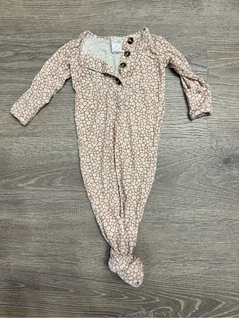 Lou Lou Newborn Baby Girl Knotted Gown